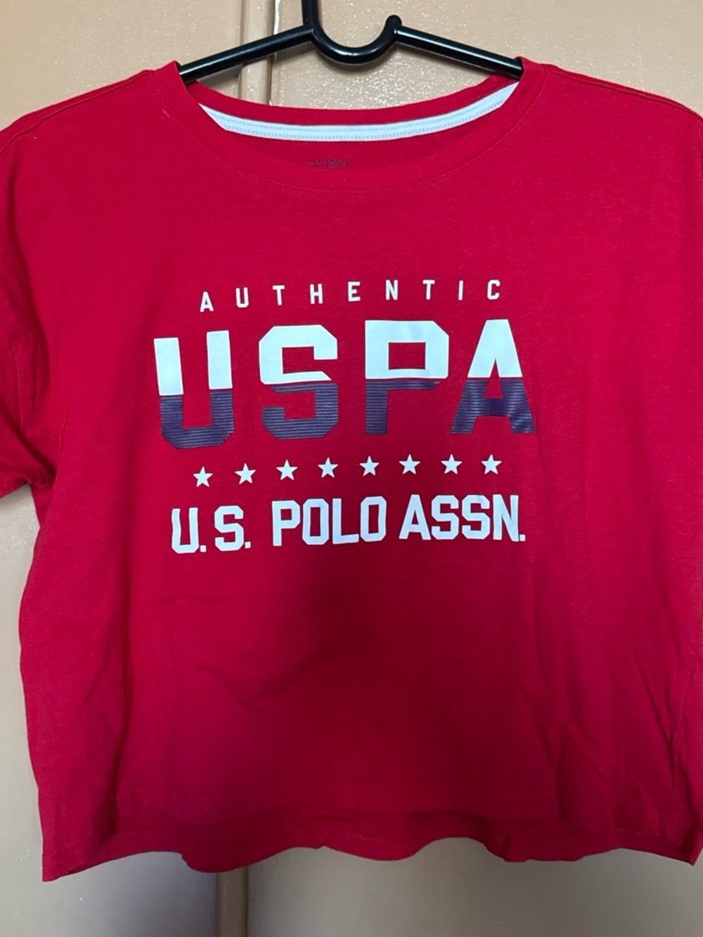U.S. Polo Assn. Women's Red USPA Logo Short Sleeve Tee